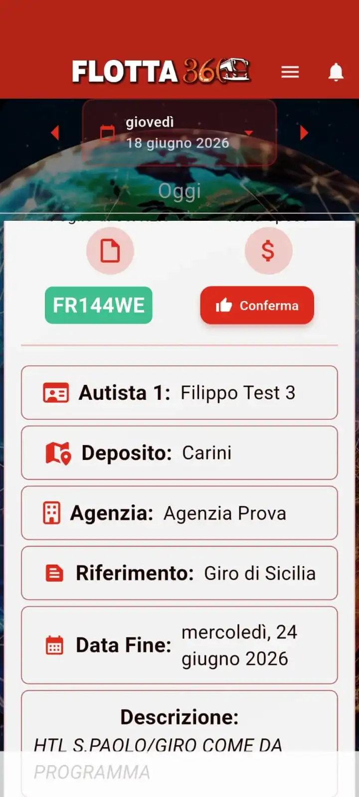 Flotta 360 — programma autista